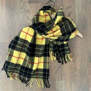 Kiltane Heritage Tartan Lambswool Stole in Macleod Yellow, Black, Red 67"l